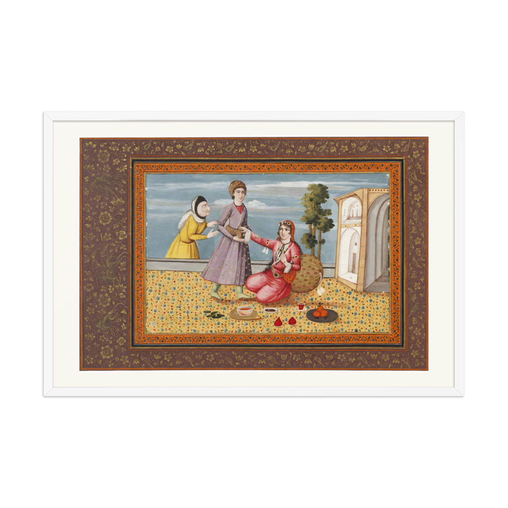 Siyavush in Sudaba's Chamber | Restored Persian Miniature — view 9