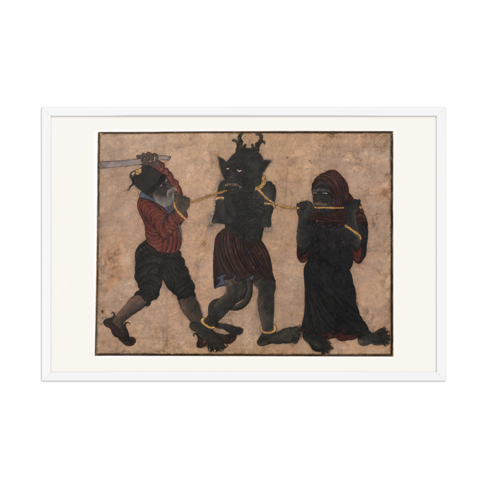 Demon in Chains — Timurid Album Leaf | Restored Persian Wall Art — view 9