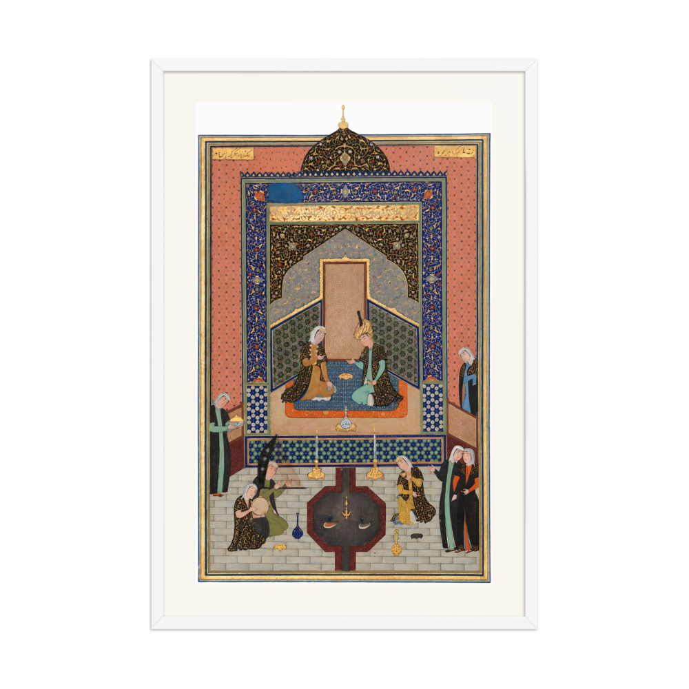 Bahram Gur in the Dark Palace on Saturday — Herat, 1525 | Restored Persian Wall Art — view 9