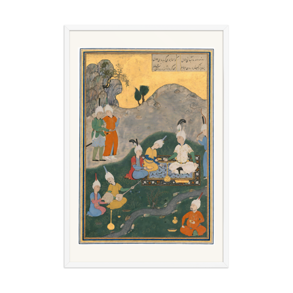 Alexander at a Banquet — Herat, 1525 | Restored Persian Wall Art — view 9