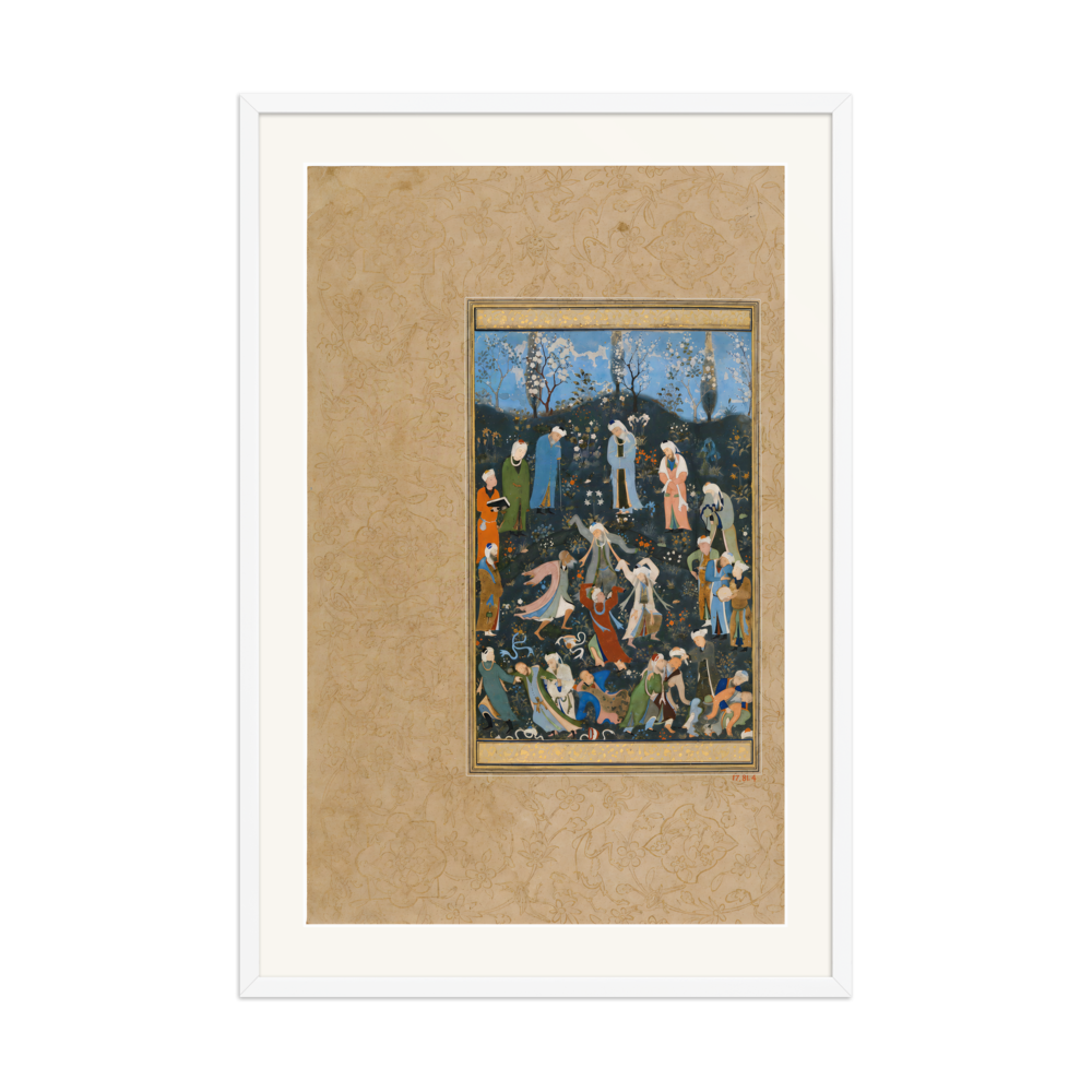 Dancing Dervishes — Divan of Hafiz, Herat | Restored Persian Wall Art — view 9