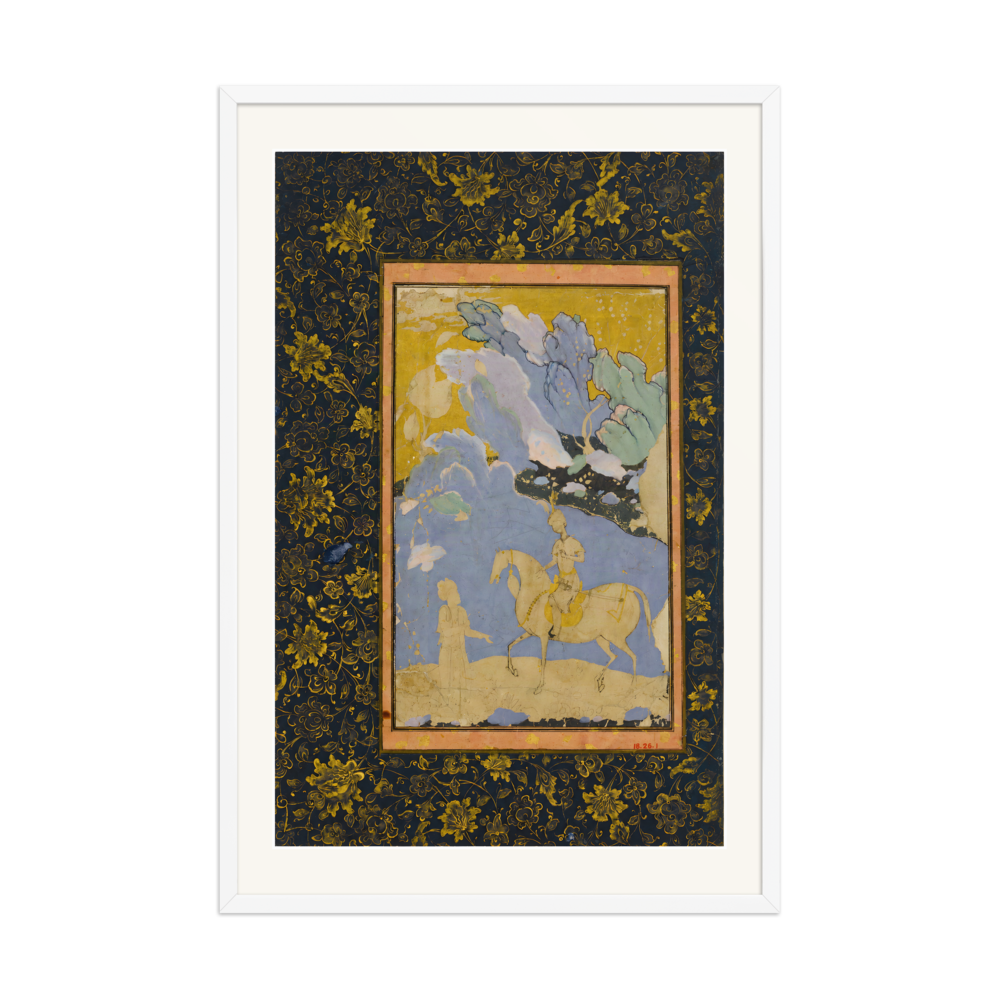Meeting of a Prince and Poet — Tabriz | Restored Persian Wall Art — view 9