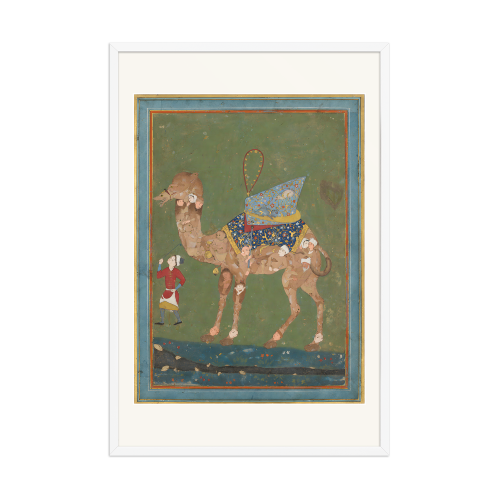 Composite Camel with Attendant — Khurasan | Restored Persian Wall Art — view 9