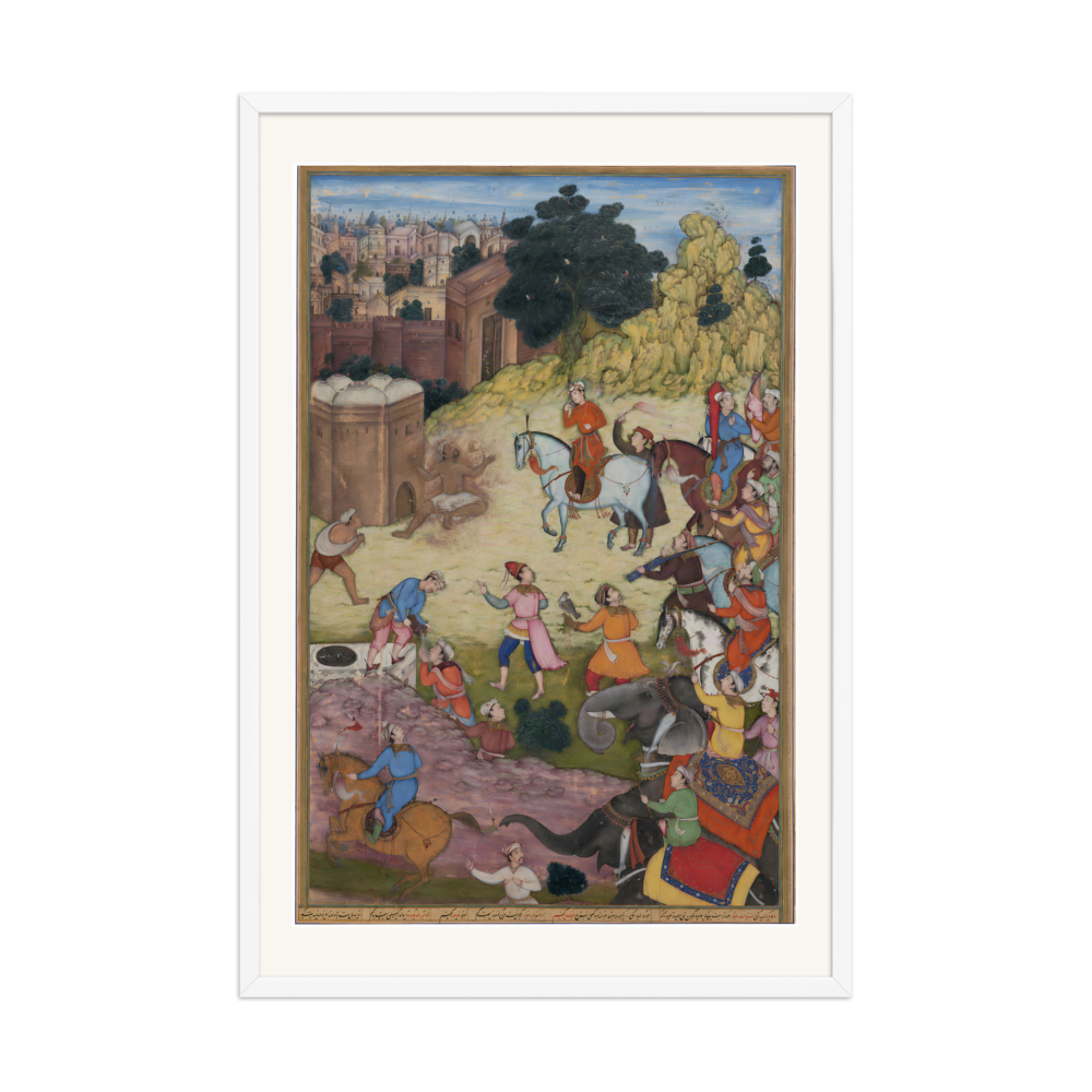 A Bathhouse Keeper Consumed by Passion — Khamsa, 1597 | Restored Persian Wall Art — view 9