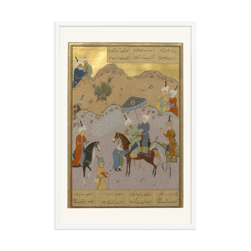 Sultan Sanjar and the Old Woman — Khamsa of Nizami, Herat | Restored Persian Wall Art — view 9