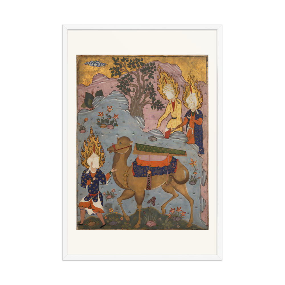 The Coffin of Imam Ali — Falnama, Qazvin | Restored Persian Wall Art — view 9