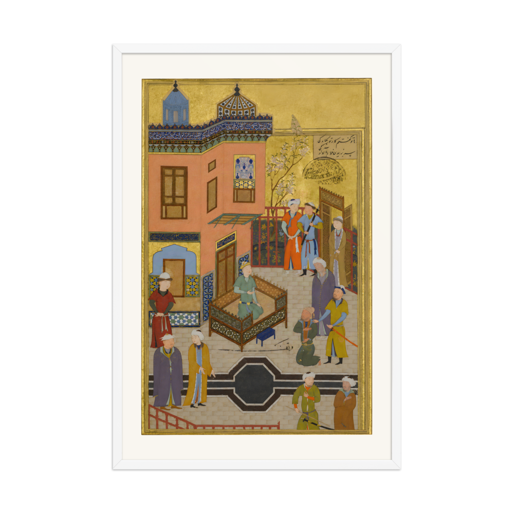 The Beggar Who Loved a Prince — Mantiq al-Tayr, Herat | Restored Persian Wall Art — view 9