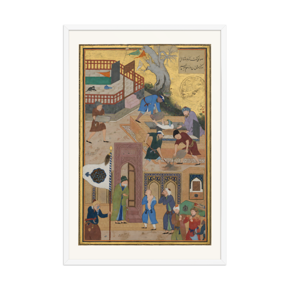 Funeral Procession — Mantiq al-Tayr, Herat | Restored Persian Wall Art — view 9