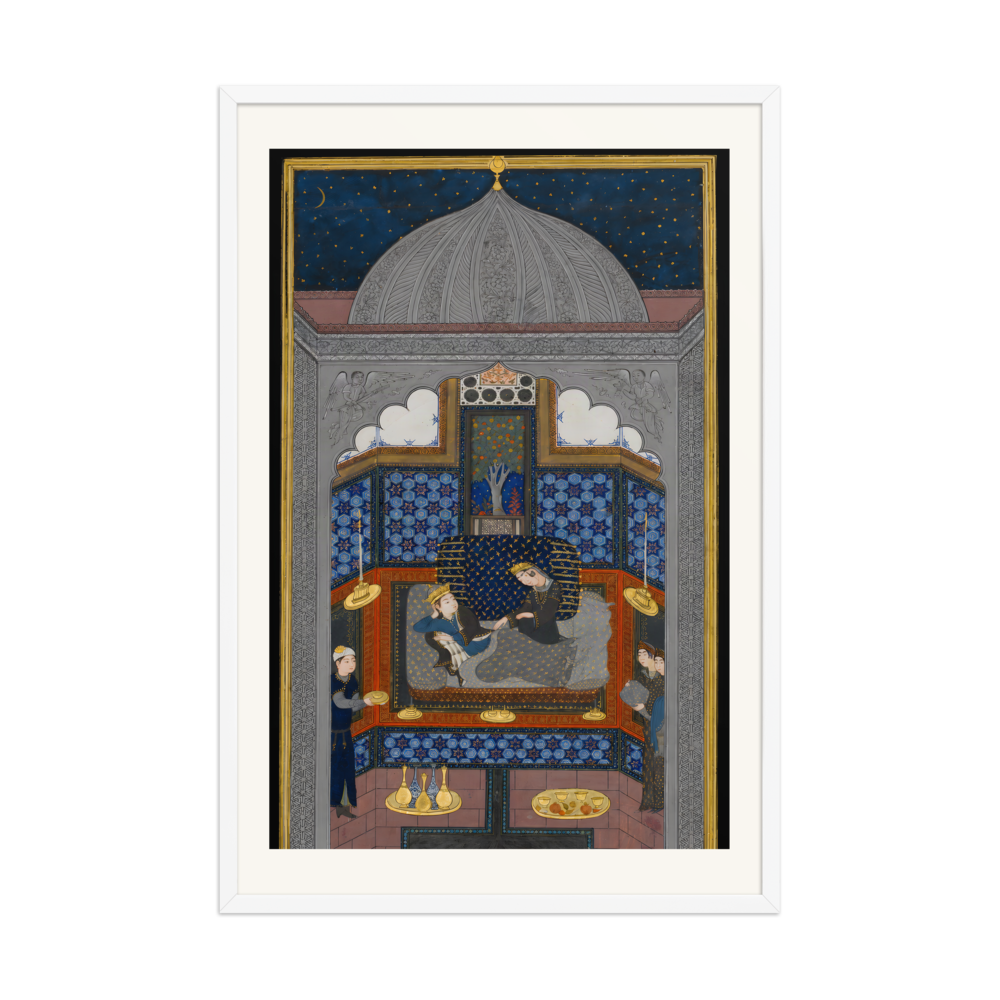 Bahram Gur in the Dark Palace — Khamsa of Nizami, Herat 1430 | Restored Persian Wall Art — view 9