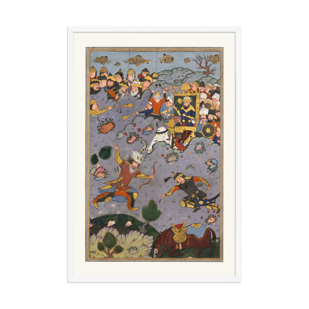 Rustam Shoots Ashkabus — Shiraz Shahnama | Restored Persian Wall Art — view 9