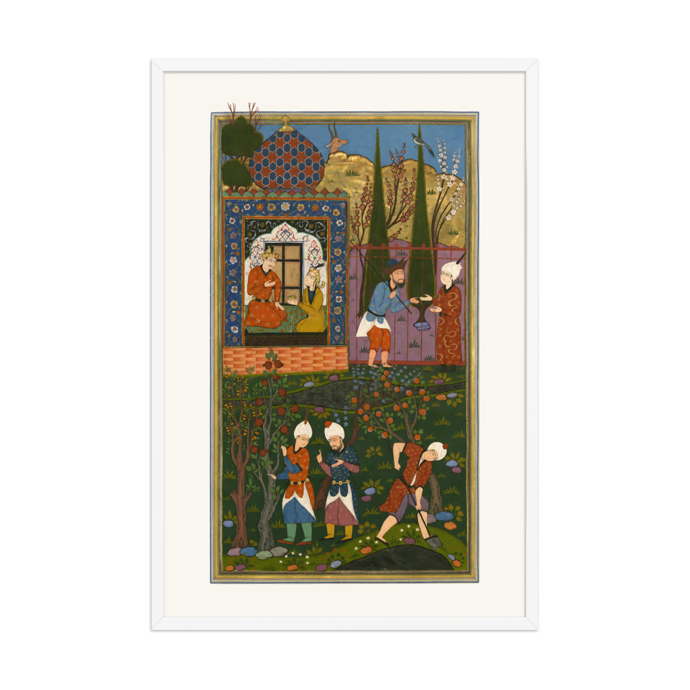 Bahram Gur in the Blue Pavilion — Khamsa of Nizami, 1528 — view 9