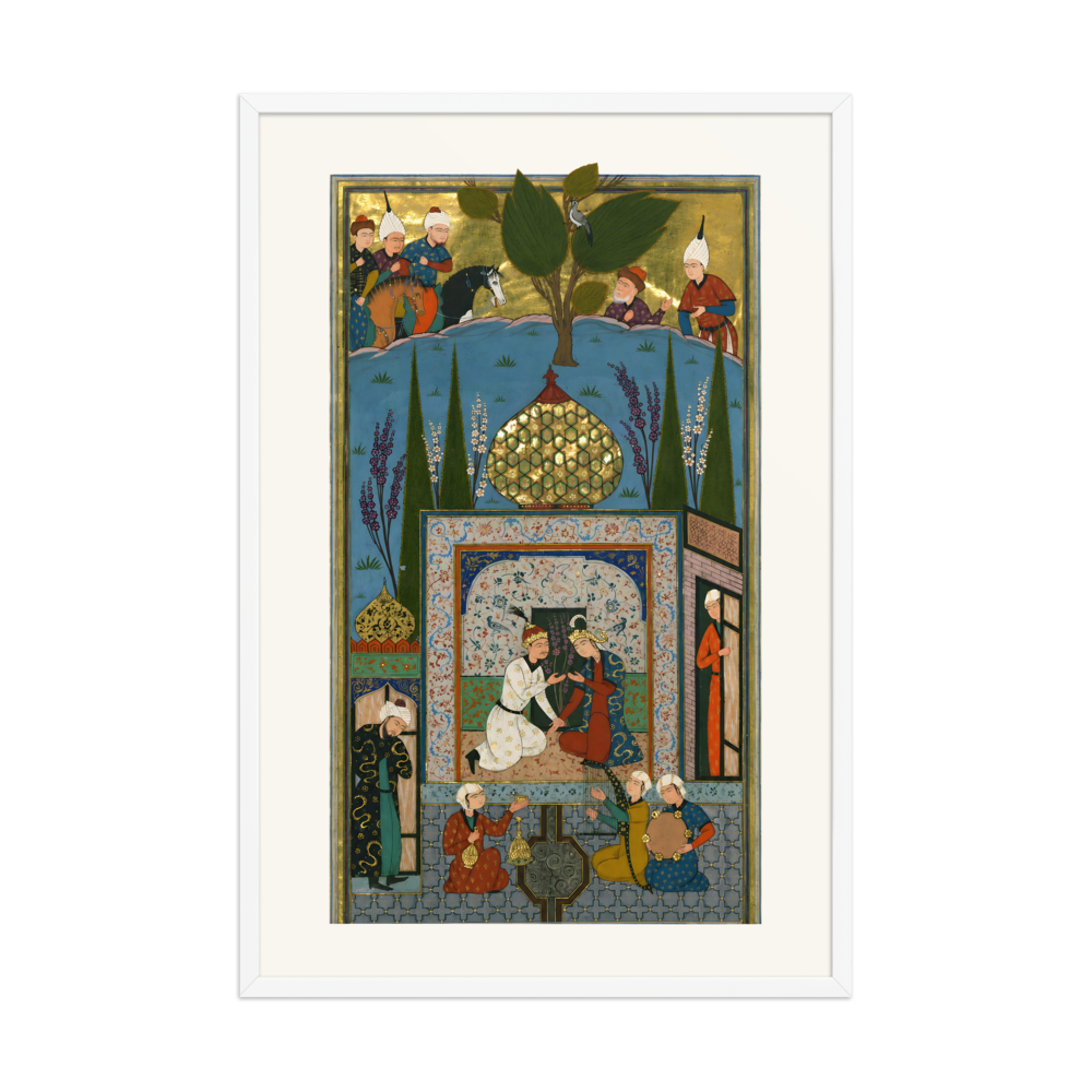 Bahram Gur in the White Pavilion — Khamsa of Nizami, 1528 — view 9