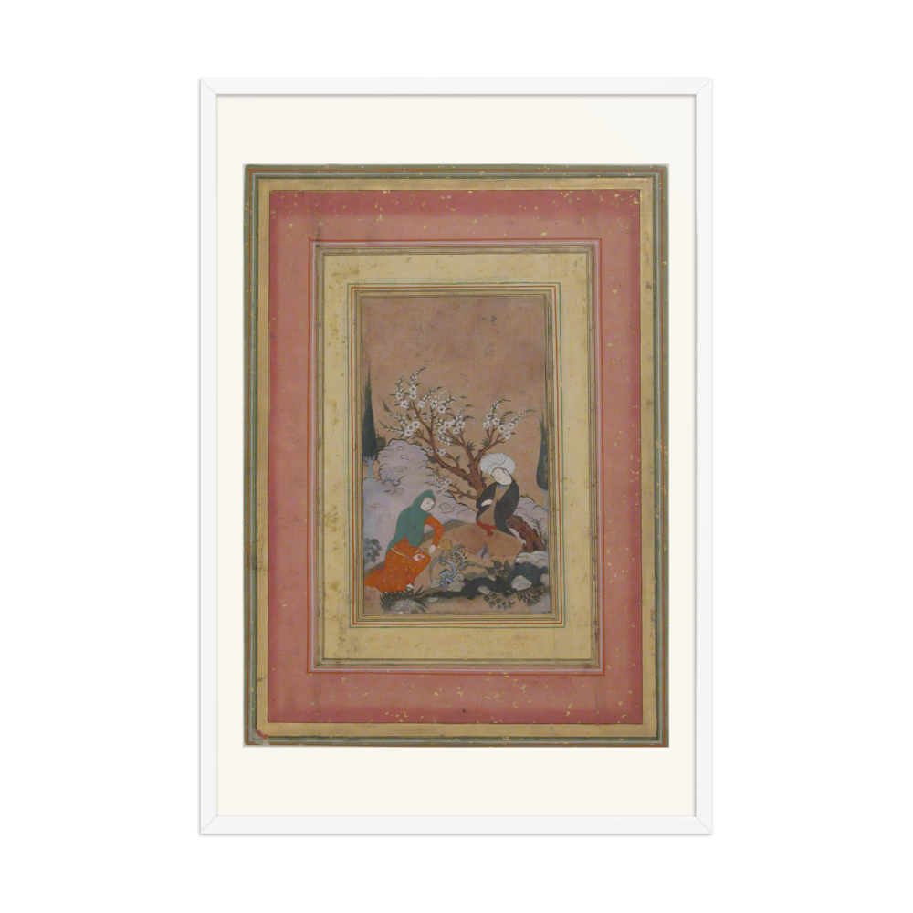 Lovers in a Landscape — Safavid Album Leaf — view 9