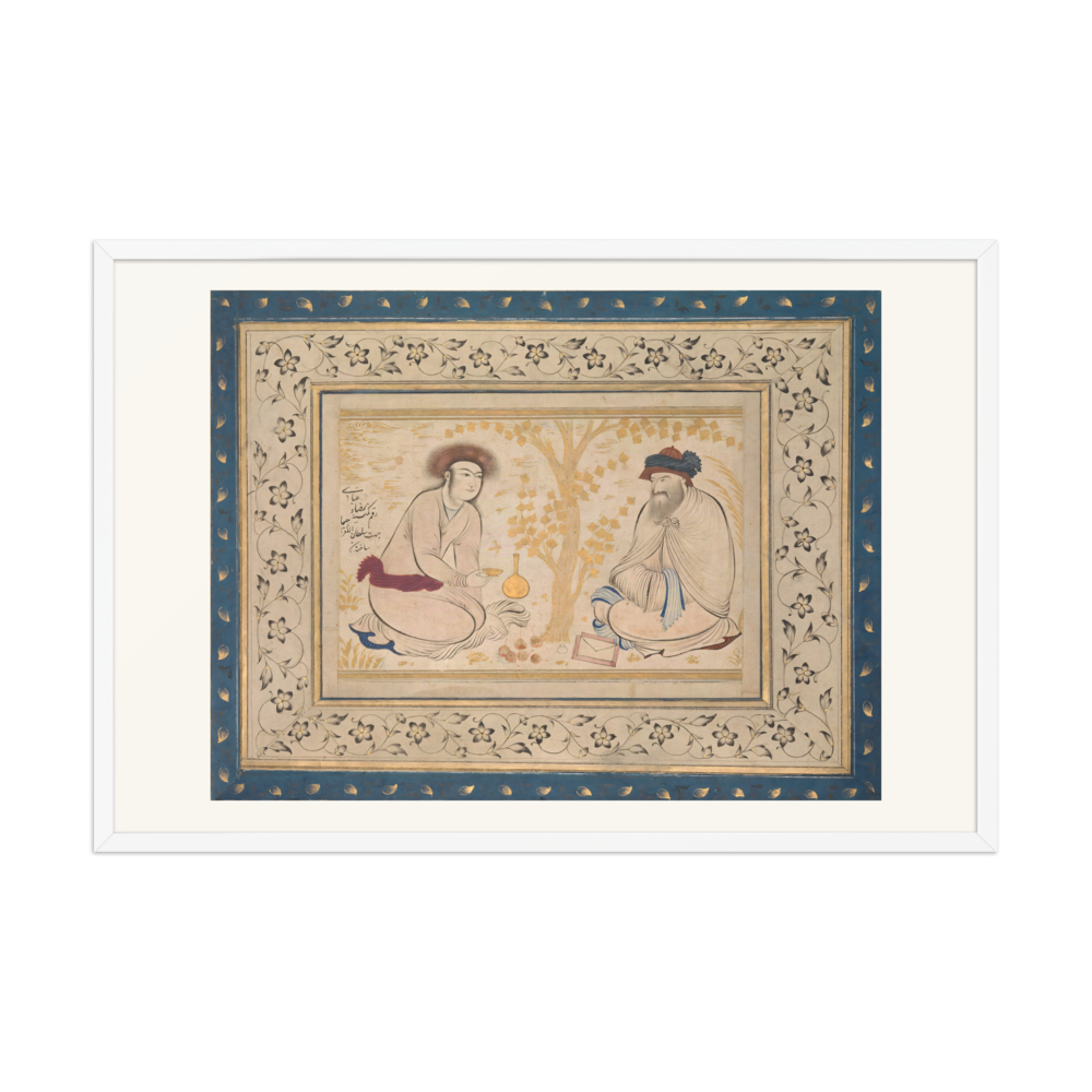 Youth and Dervish — Isfahan Album Drawing — view 9