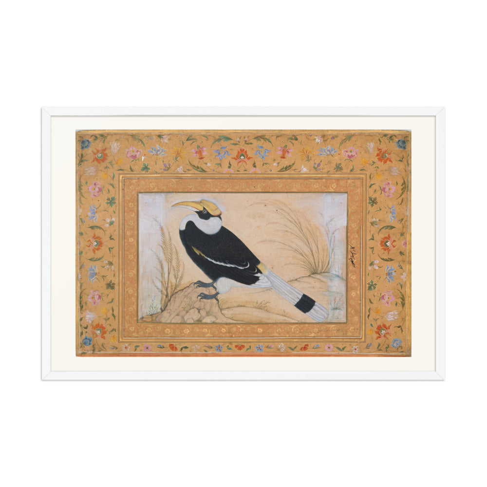 Great Hornbill, by Ustad Mansur | Restored Mughal Wall Art — view 10