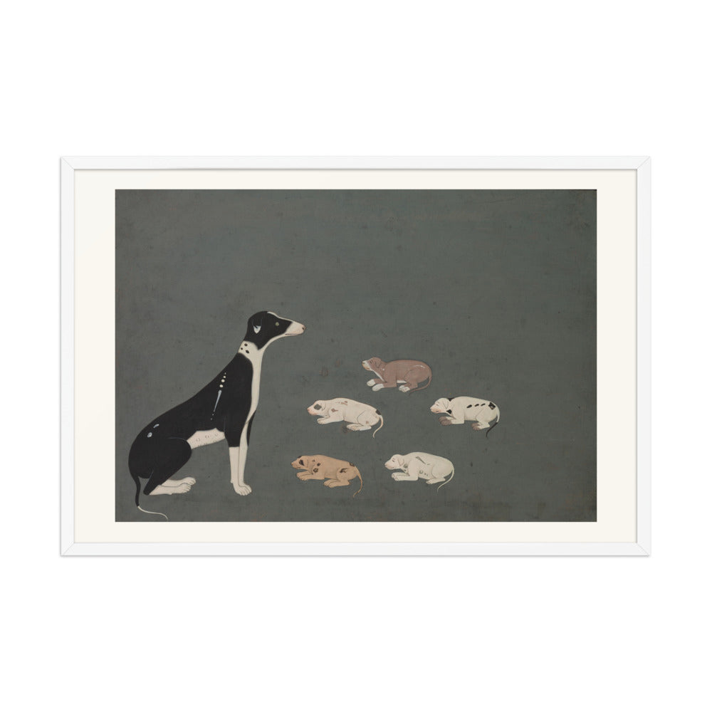 Dog with pups — Restored Rajput Wall Art — view 10