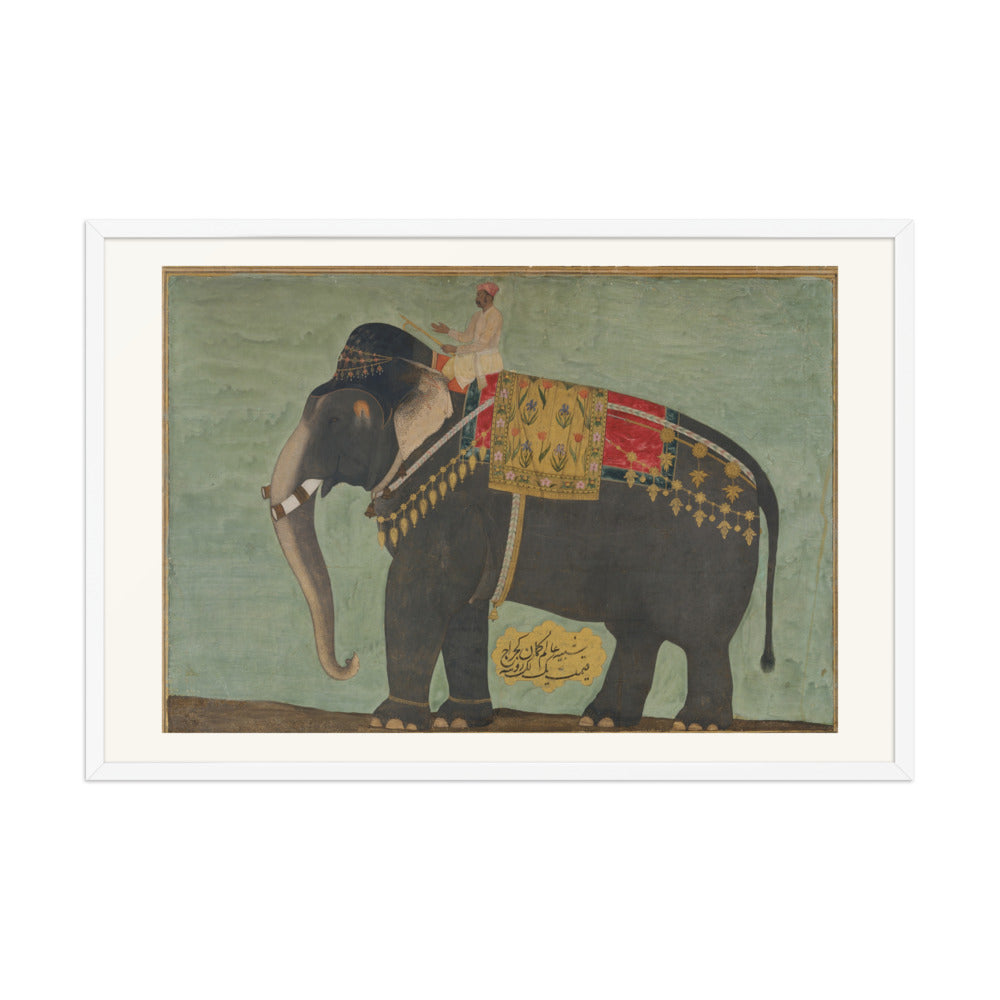 Portrait of the Elephant 'Alam Guman | Restored Mughal Wall Art — view 14