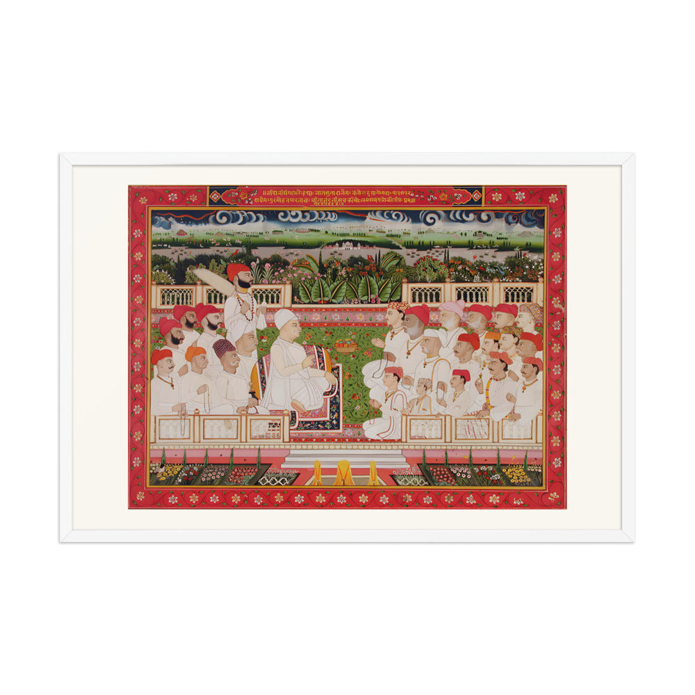A Jaipur Raja in Durbar — Restored Rajput Wall Art — view 12