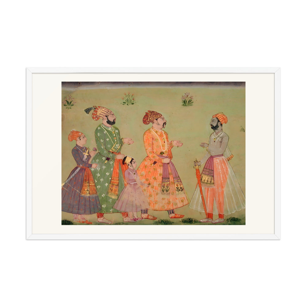 A raja with a small retinue is greeted by a sword-bearer — view 10