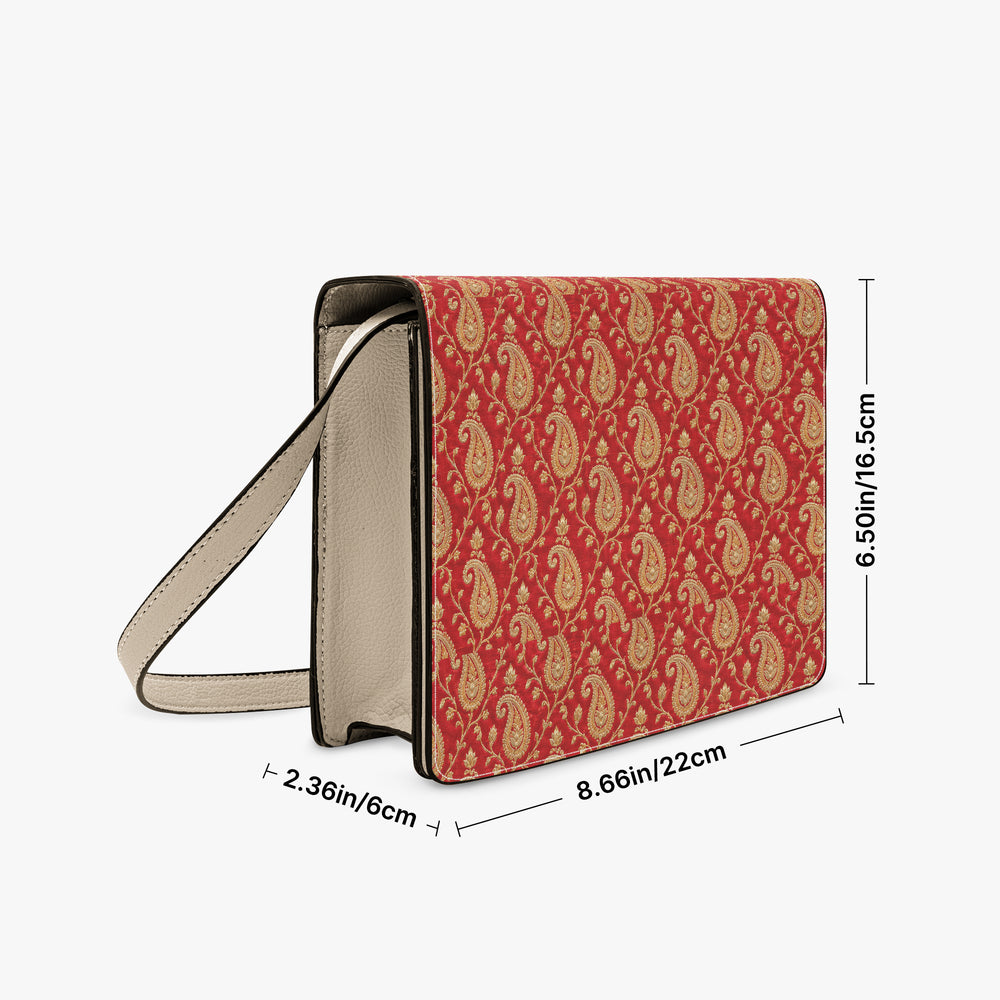 Zari Buti — Red & Gold Book Crossbody Bag — view 5