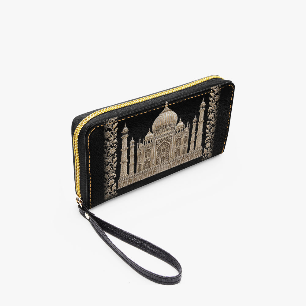 Taj Mahal — Black & Gold Wristlet Clutch Wallet — view 4
