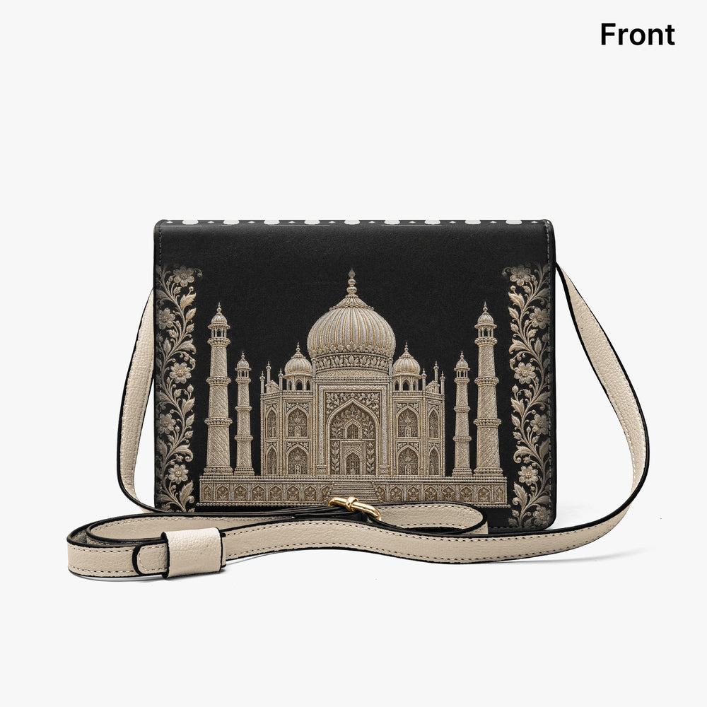 Taj Mahal — Black & Gold Book Crossbody Bag — view 7