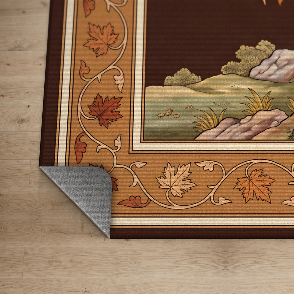 Chinar of Kashmir — Autumn Tree of Life Area Rug — view 5
