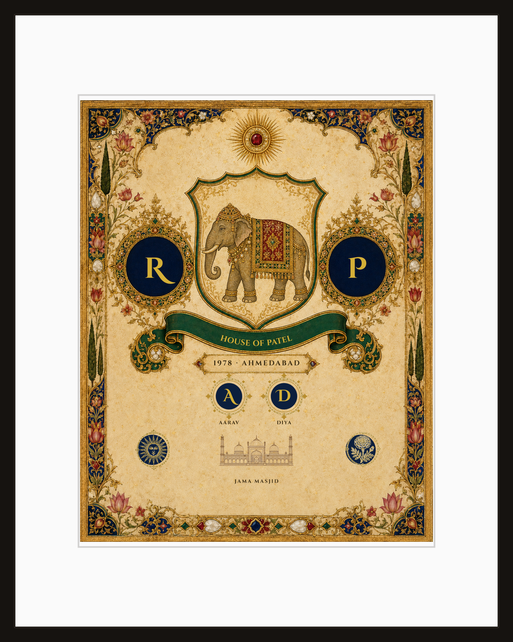 Personalized Mughal Family Crest — view 2
