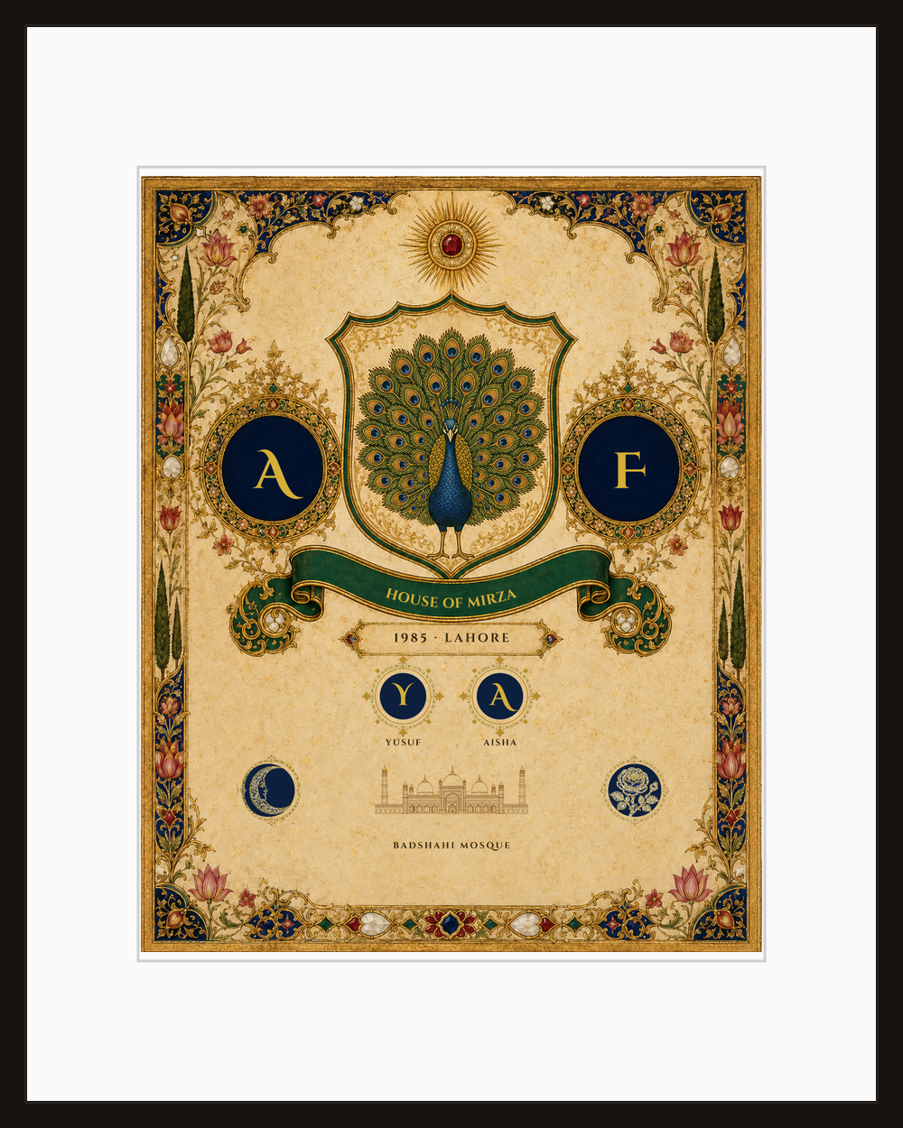 Personalized Mughal Family Crest — view 3