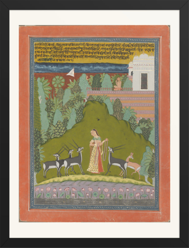 Gaudi Ragini, from a Ragamala — Restored Rajput Wall Art — view 9