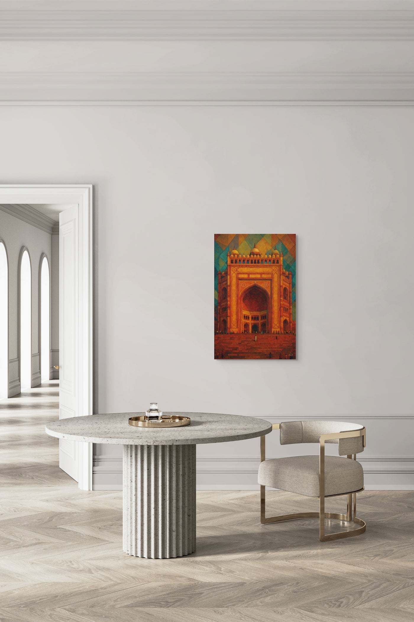 Grand Gateway of Fatehpur — Monumental Indian Architecture Art Piece — view 6
