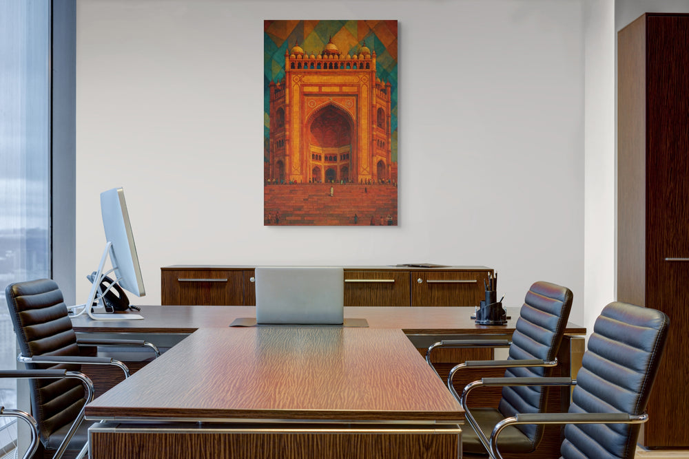 Grand Gateway of Fatehpur — Monumental Indian Architecture Art Piece — view 7