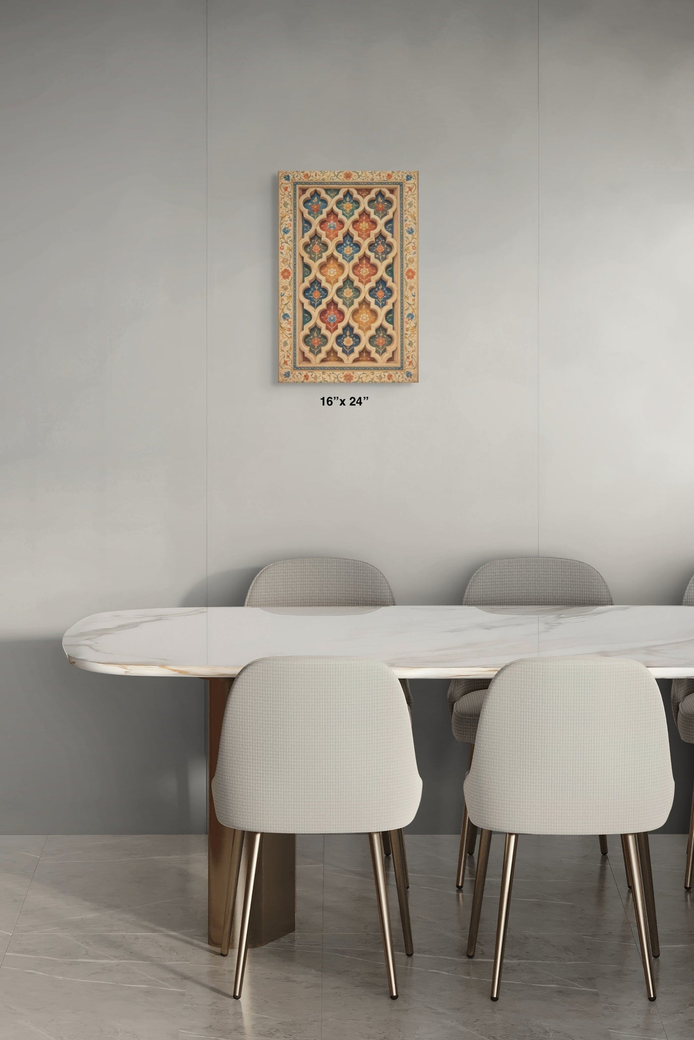 The Mughal Trio — Rolled Canvas Set of Three (16″ × 24″) — view 2