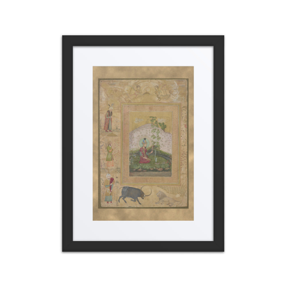 Humayun Seated in a Landscape — Folio from the Late Shah Jahan Album — view 3