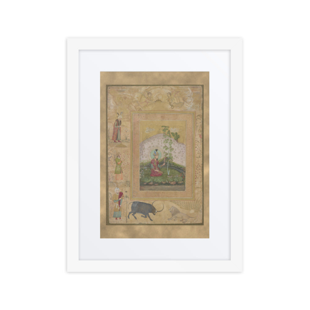 Humayun Seated in a Landscape — Folio from the Late Shah Jahan Album — view 9