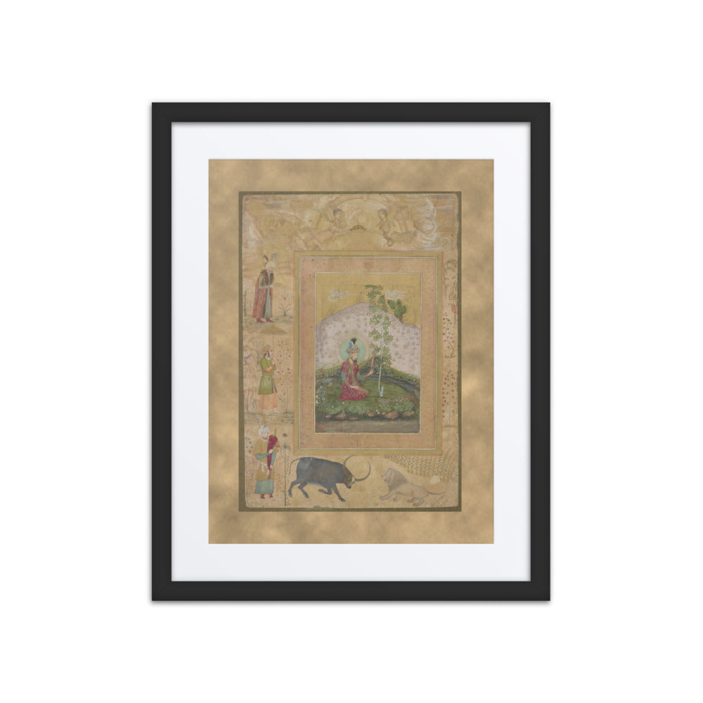 Humayun Seated in a Landscape — Folio from the Late Shah Jahan Album — view 2