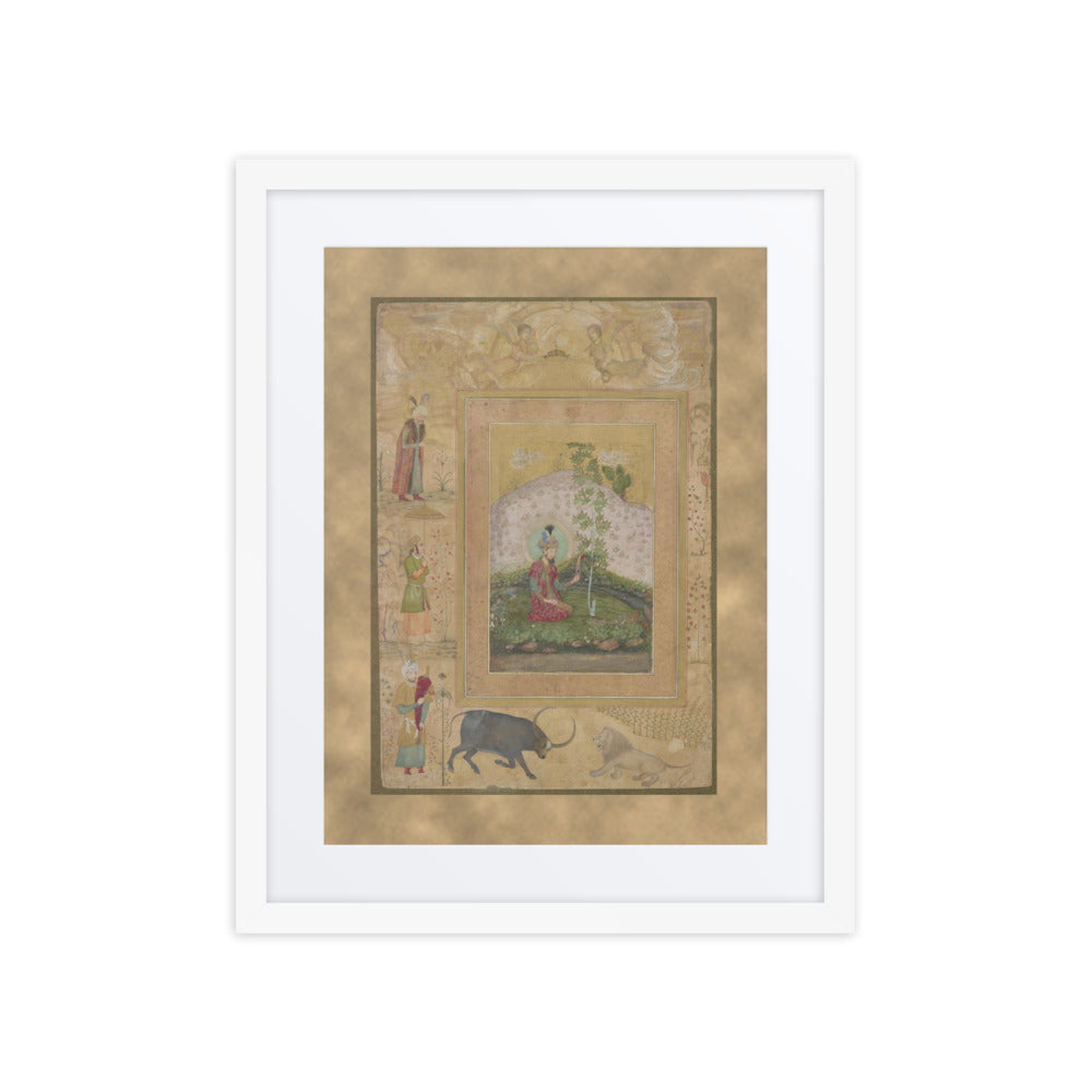 Humayun Seated in a Landscape — Folio from the Late Shah Jahan Album — view 8
