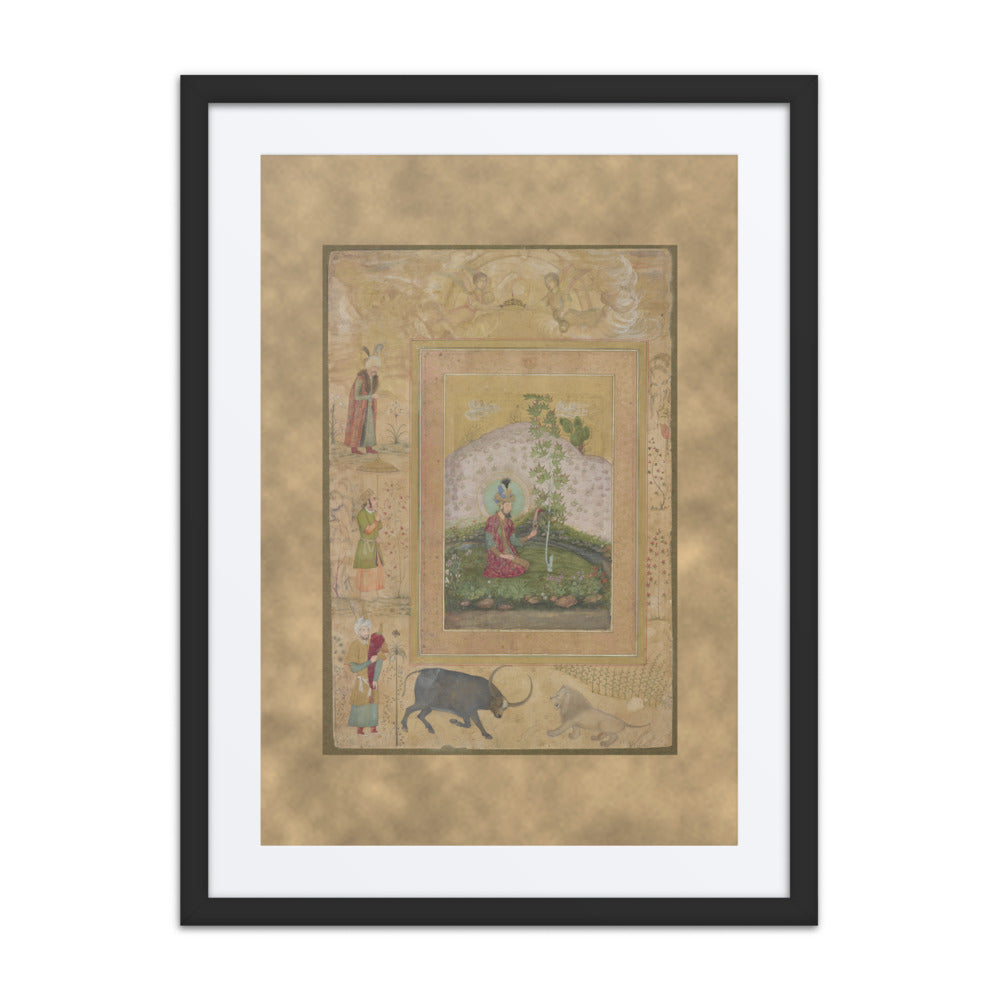 Humayun Seated in a Landscape — Folio from the Late Shah Jahan Album — view 1