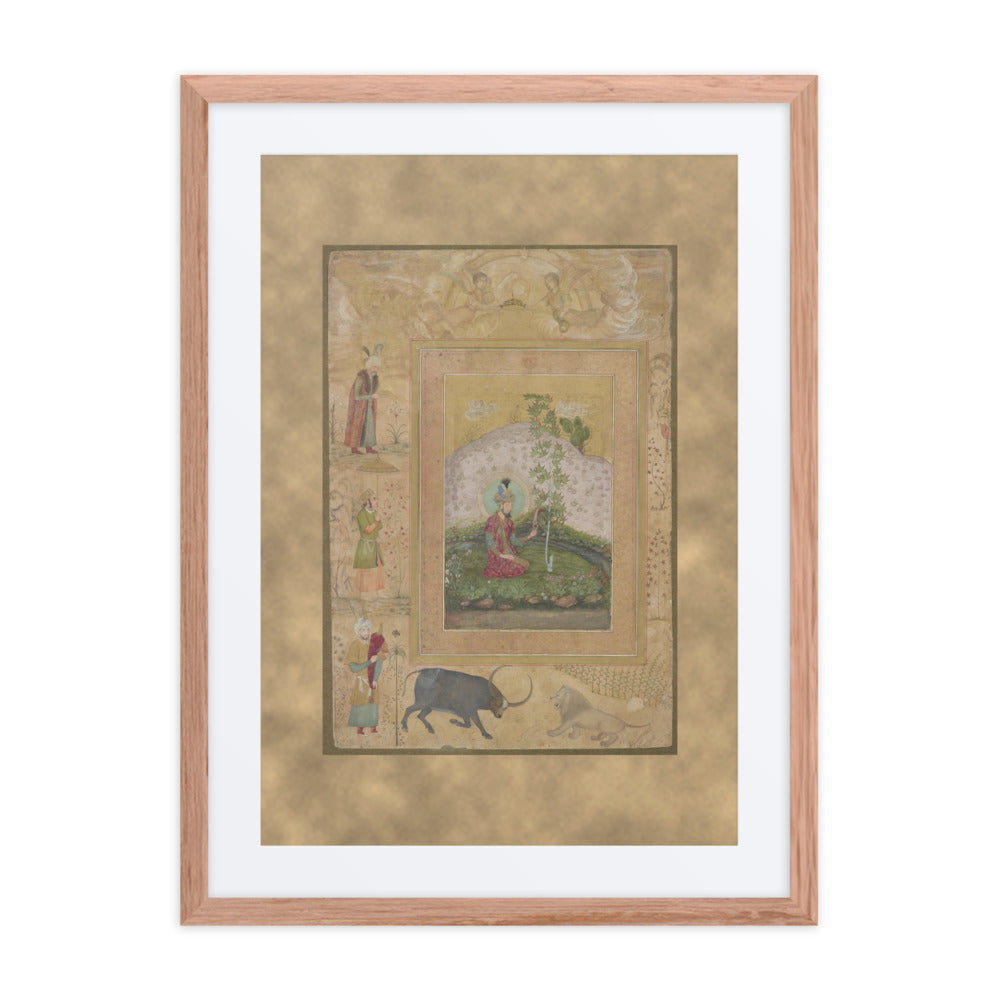 Humayun Seated in a Landscape — Folio from the Late Shah Jahan Album — view 4