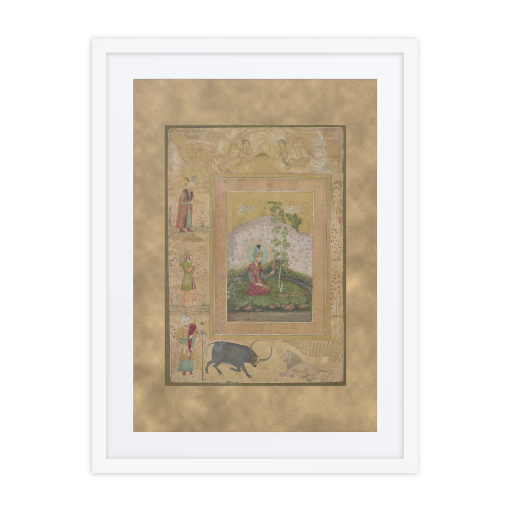 Humayun Seated in a Landscape — Folio from the Late Shah Jahan Album — view 7