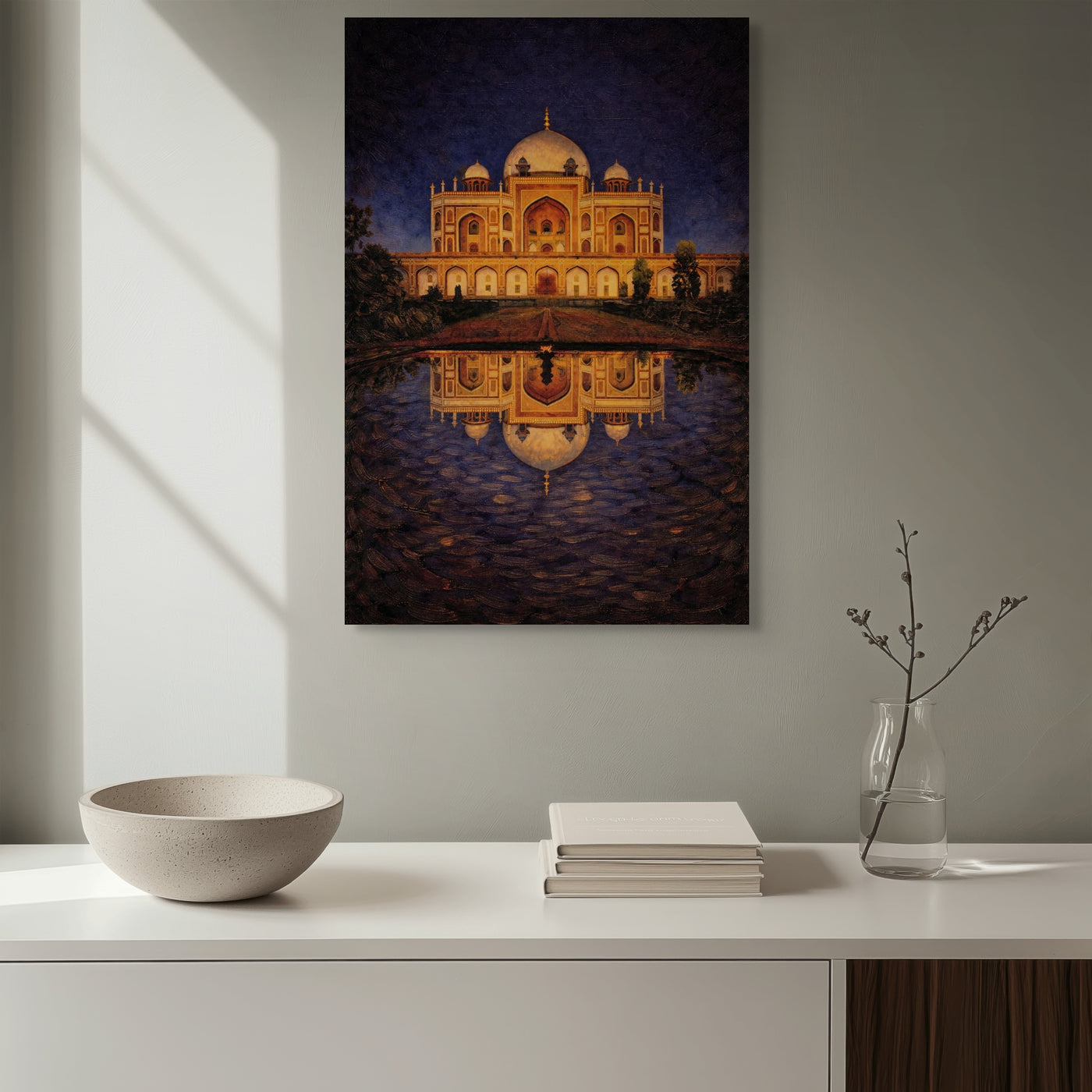Humayun’s Tomb at Night – Mughal Architecture Canvas Print — view 5