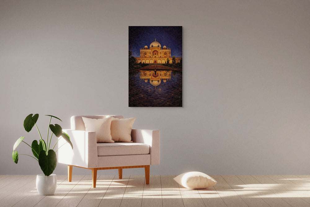 Humayun’s Tomb at Night – Mughal Architecture Canvas Print — view 11