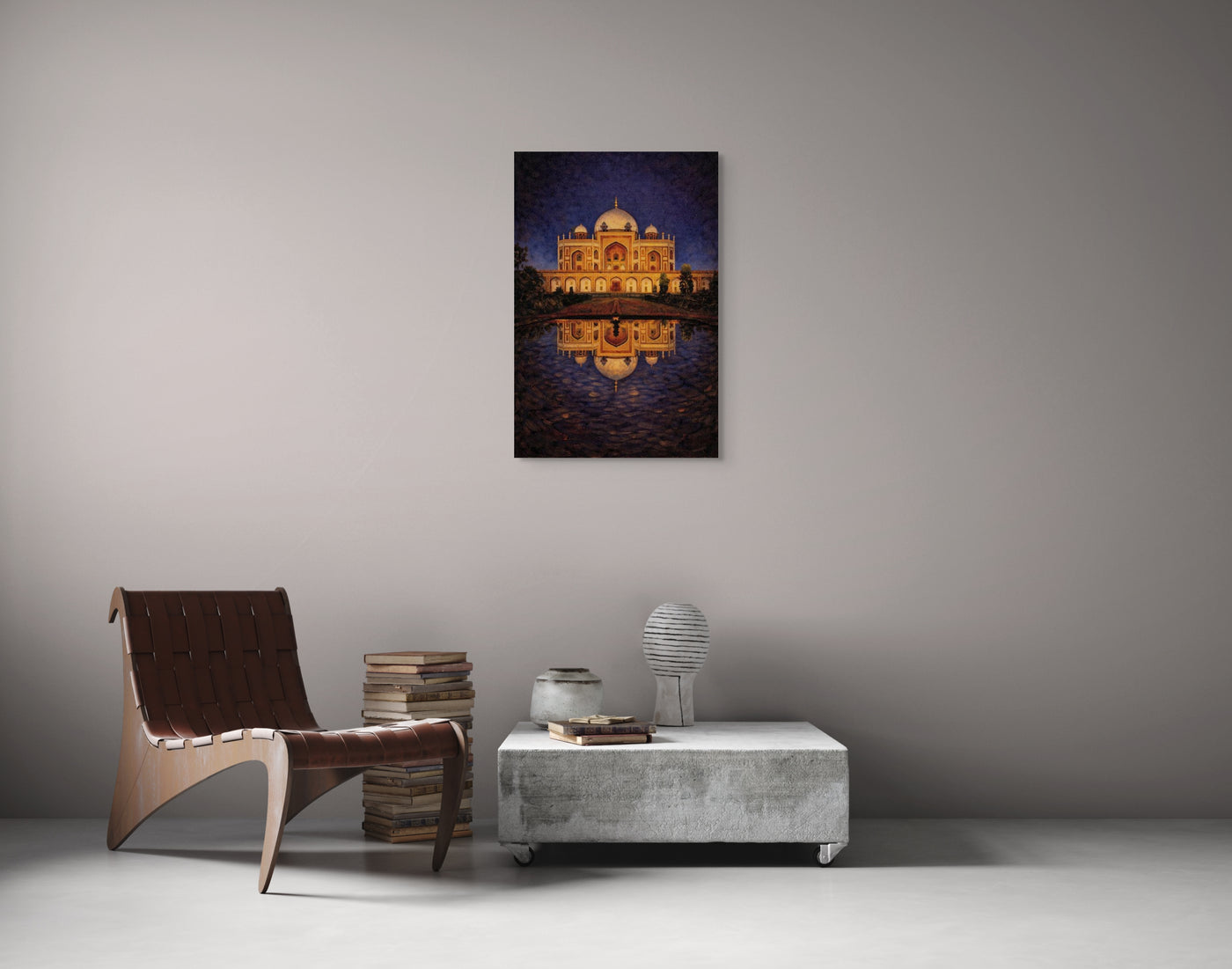 Humayun’s Tomb at Night – Mughal Architecture Canvas Print — view 4