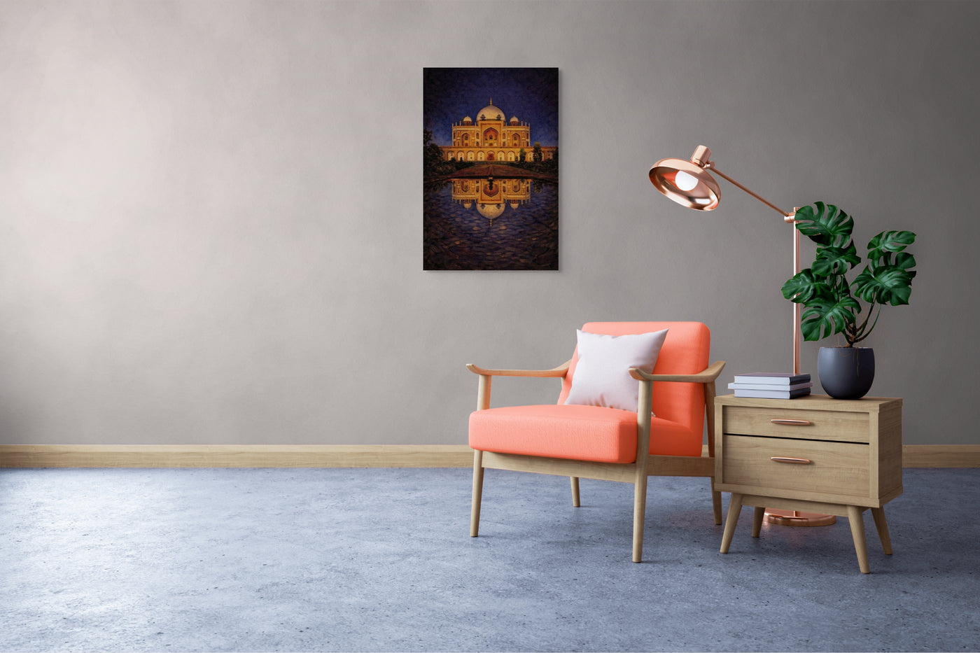 Humayun’s Tomb at Night – Mughal Architecture Canvas Print — view 9