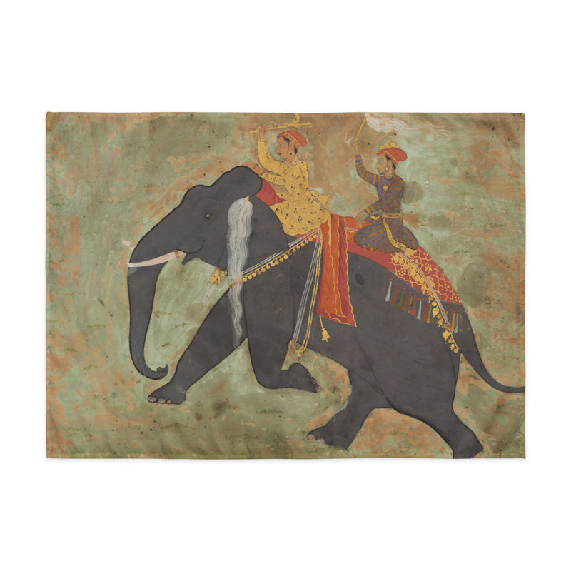 Prince Amar Singh Drives His Own Elephant — Rajput Wall Tapestry
