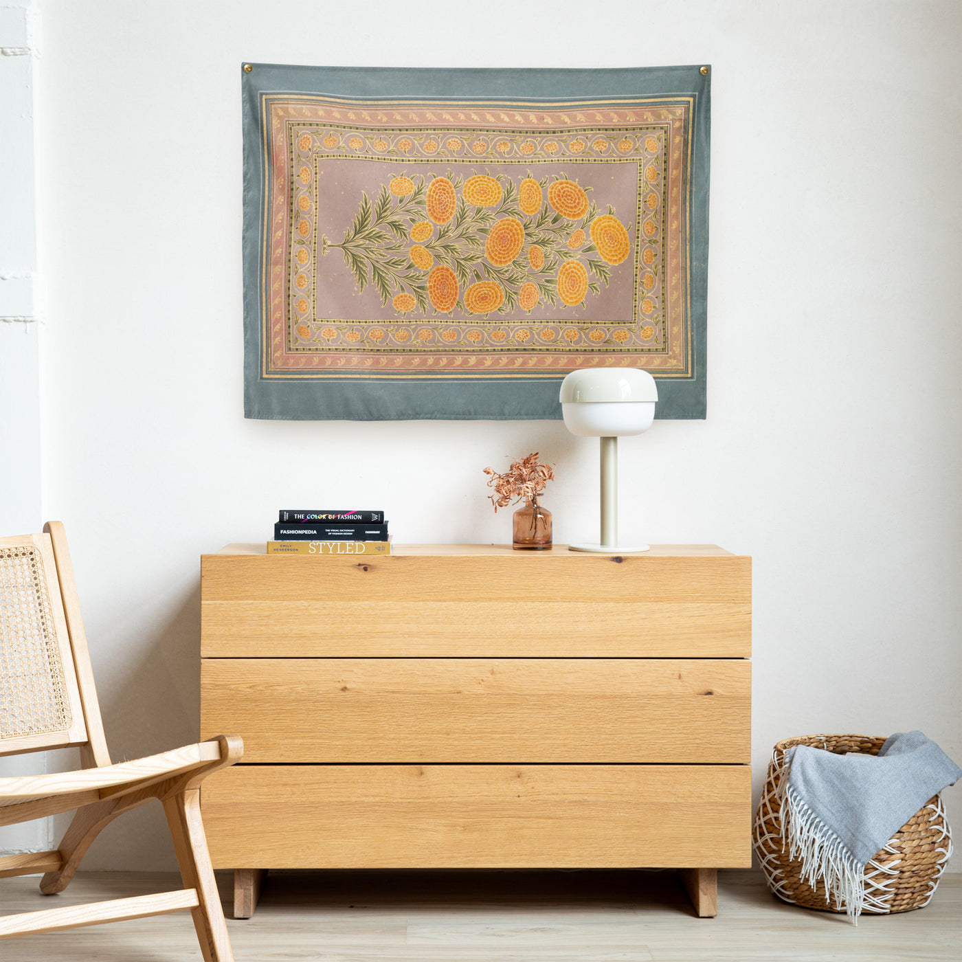 Marigold Garden Mughal Floral Wall Tapestry — view 3
