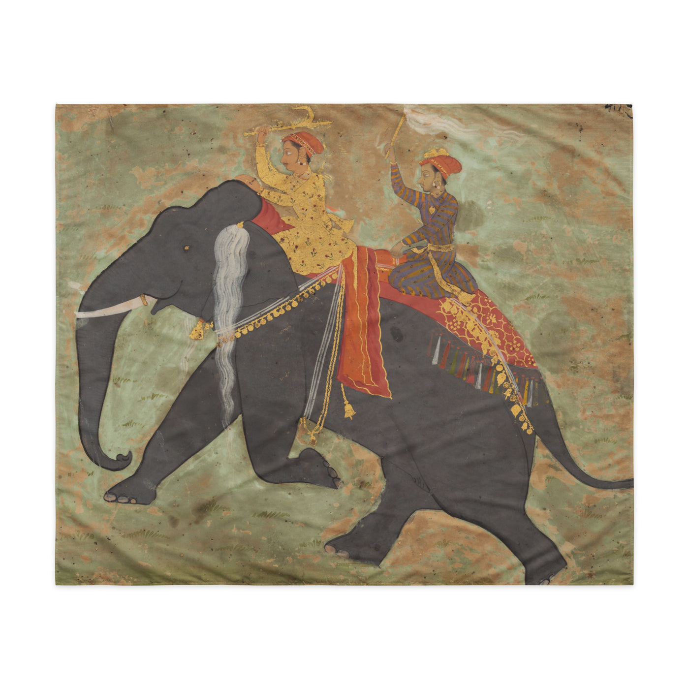 Prince Amar Singh Drives His Own Elephant — Rajput Wall Tapestry — view 2