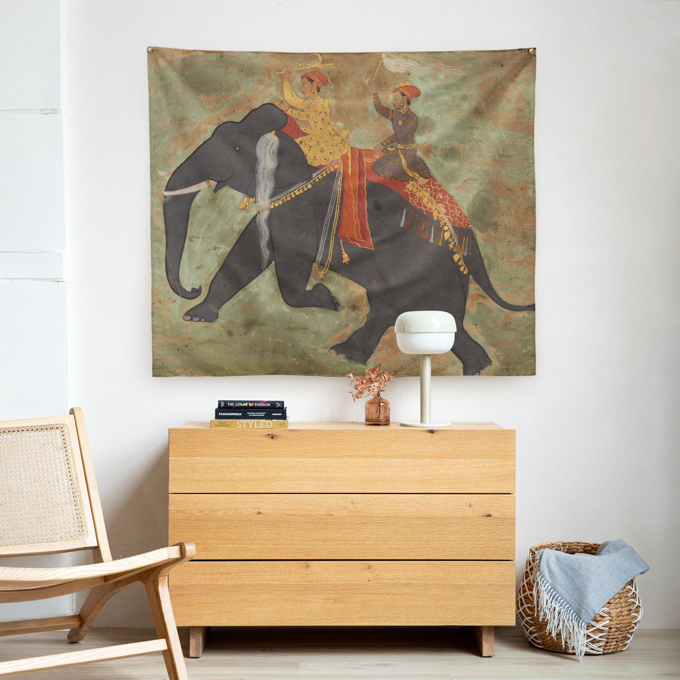 Prince Amar Singh Drives His Own Elephant — Rajput Wall Tapestry — view 6