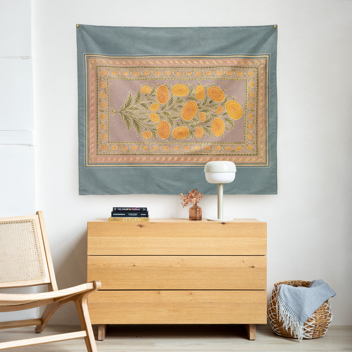 Marigold Garden Mughal Floral Wall Tapestry — view 4