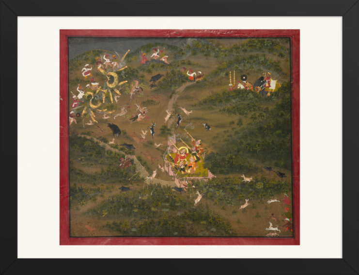 Maharana Jagat Singh II Hunting, by Jugarsi — Restored Rajput Wall Art — view 8
